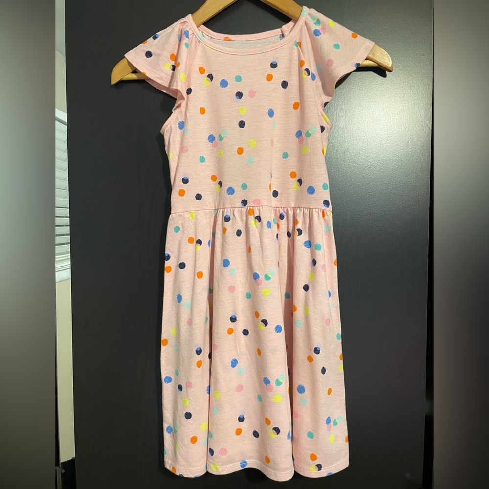 Polka Dot Kids Dress - Pink